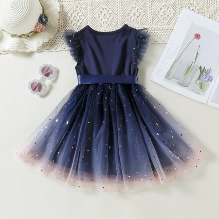 

Cathalem Girl Dresses Size 10 Kids Toddler Children Baby Girls Bowknot Ruffle Short Sleeve Tulle Birthday Dresses Roses And Dress Dress BU1 4-5 Years
