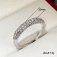 thumbnail image 2 of K-KED Fashion Women Wedding Gifts 925 Silver Ring Cubic Zircon Delicate Jewelry Sz 6-10-8, 2 of 6