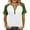 Green, variant on Womens Notch V Neck Lounge Shirts Short Sleeve Regular Fitted Homewear Basic Tops for Women Color Blocked