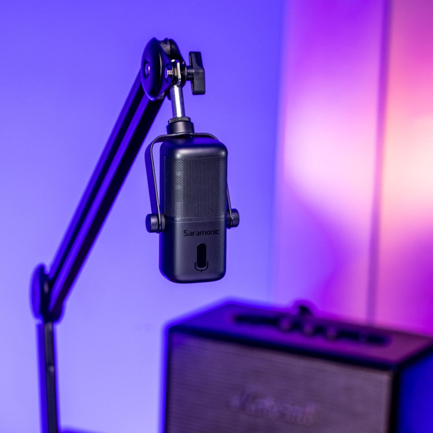 SR-HC2 Two-Section Broadcast Studio Microphone Suspension Mount with Slim-Line Table Mount