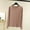 Khaki, variant on Women Pajama Tops Solid Crew Neck Long Sleeve Loose Soft Comfortable Casual Sleep Top