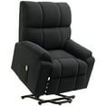 thumbnail image 1 of HOMCOM Fauteuil Releveur, Fauteuil Inclinable Électrique avec Pochette Latérale, Télécommande, Noir, 1 of 10
