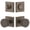Titanium Gray, variant on Viaggio 628897 Quadrato Solid Brass Single Cylinder Keyed Entry Door Knob Set And Deadbolt
