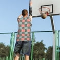 thumbnail image 5 of Sikiie Colorful Checkered Basketball Jersey Reversible Men's Mesh Athletic Sports Shirts Training Practice S-4XLMedium, 5 of 6