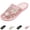 22# Pink, variant on Women’s Floral Lace Embroidery Open Toe House Slippers, Breathable Mesh Slip On Indoor Bedroom Slippers Non Slip Soft Sole Casual Home Shoes for Ladies,Black 41