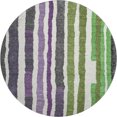 thumbnail image 2 of Addison Rugs Mayfield Premium Machine Washable Transitional Stripes Gray Round Rug, 8' x 8', 2 of 6