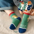 thumbnail image 2 of Ougyinr 5 Pack Kids Girls Boys Socks  Baby Toddler Socks Breathable Socks Cute Dinosaur Cartoon Socks Children Socks for 1-12 Years, 2 of 8