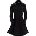 thumbnail image 1 of Women's Wool Trench Coat Winter Double-Breasted Jacket with Belts…, 1 of 1