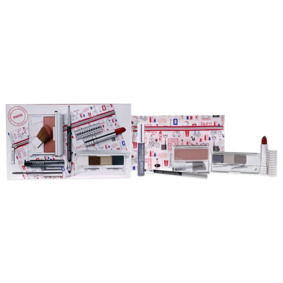 Clinique Exclusive Non-Stop Looks Paris 6 Pc Kit - 0.16oz All About Shadow Quad, 0.01oz Quickliner For Eyes Intense, Lash Power Mascar, Blush Powder, Soft Matte Lipstick, Deluxe Travel Bag