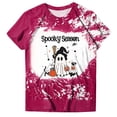 thumbnail image 4 of TTUHYWXI Halloween Shirt for Women Womens Fall Pumpkin T-Shirts Funny Short Sleeve Halloween Graphic Tees Tops(Hot Pink,2XL), 4 of 5