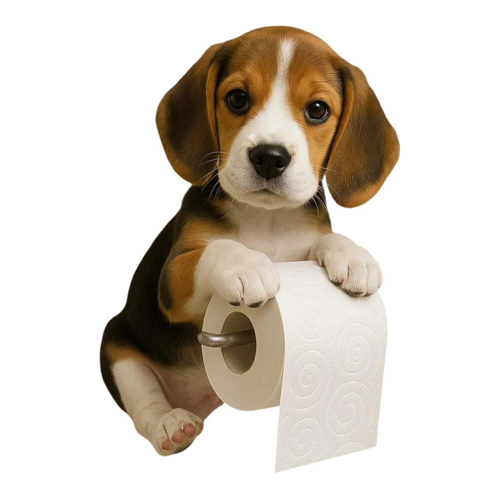 2025 New Dogs Toilet Roll Holder Series,Super Realistic Puppies Eyes On You Tissue Rack,3D Resin Cute Dog Towel Rack,Wall Mouted Toilets Paper Storage Dispenser for Home Bathroom Kitchen,Beagle