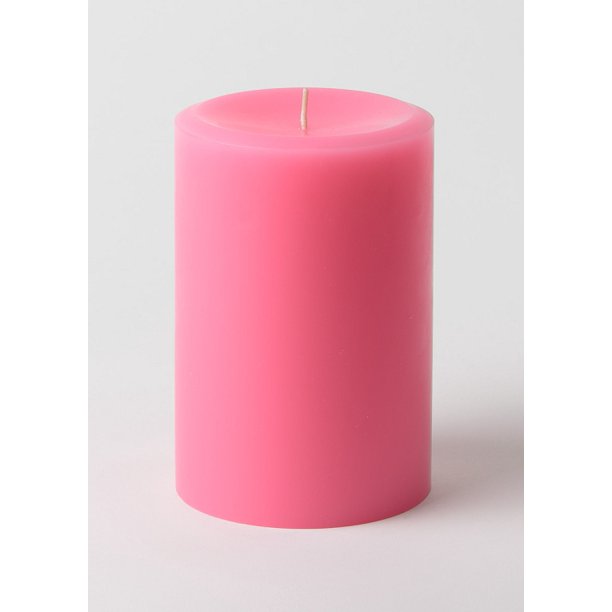 4" x 6" Pink Pillar Candles (Set of 6)