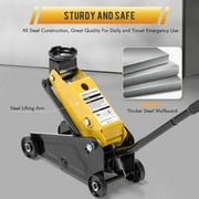 Naipo Low Profile Floor Jack, Mini Hydraulic Car Jack 2 Ton(4010lbs) Quick Lift Pump 5.7-15.8 with Wheels for Sedan/ SUV/MPV,All Steel Construction,Lightweight, Yellow