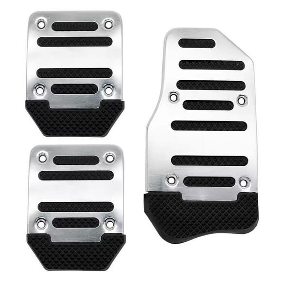 Non-Slip Car Pedal Pads - Alloy Brake/Gas/Clutch Covers, Easy Installation for SUV & ATV