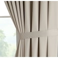 thumbnail image 2 of DecoSource - 2 Wall-to-Wall Blackout Grommet Curtains Panels - 132 Inch Long with Tiebacks - Total Size 216 Inch Wide (108 Each Panel) - Solid Thermal Insulated 108" x 132", Ivory, 2 of 5