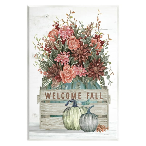 Welcome Fall Seasonal Blooms Holiday Graphic Art Unframed Art Print Wall Art