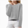 thumbnail image 4 of WXFAZCVU Girls Sweater Casual Round Neck Kids Long Sleeve Pullover Tops Versatile Daily Wear Size 11-12 Years, 4 of 4