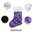 thumbnail image 3 of RMDQTR Christmas Stockings for Xmas Gifts - Large Size Festive Holiday Decor for Family Shimmering Purple Butterflies, 3 of 8