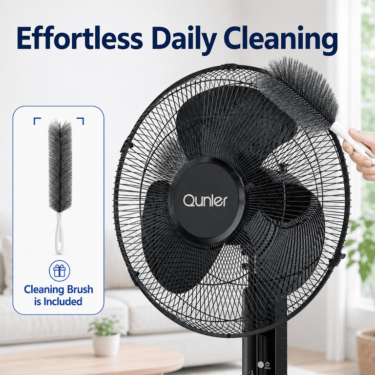 Qunler 16-Inch Pedestal Fan with Remote, 10-Hour Timer photo 5