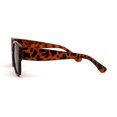 thumbnail image 4 of Womens Large Thick Plastic Horn Rim Retro Chic Sunglasses Tortoise Brown, 4 of 4