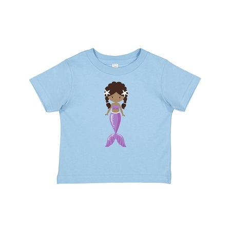 

Inktastic African American Mermaid Cute Mermaid Tail Gift Baby Girl T-Shirt
