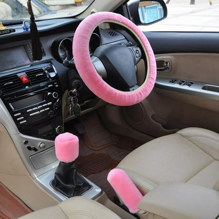- Jeobest Car Steering Wheel Cover Set - 3PCS/Set Universal Car Steering Wheel Cover (Size Dia. 38cm / 15