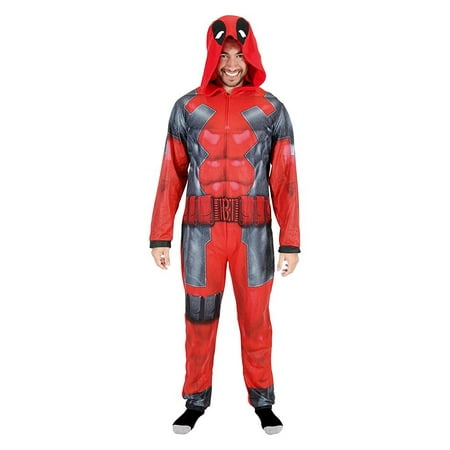 Deadpool Adult Union Suit Costume Pajama Onesie with