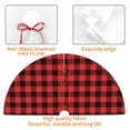 thumbnail image 7 of Cauagu 36" Christmas Tree Skirt Buffalo Plaid Red Black Pattern Christmas Tree Decorations Tree Mat for Xmas Decorations Occasion Holiday Home Decor -36", 7 of 7