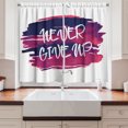 thumbnail image 2 of Ambesonne Fitness Kitchen Curtains, Brushstrokes with Words, 55"x39", Fuchsia Indigo White, 2 of 3