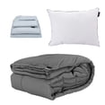 thumbnail image 1 of Edredón Individual Homy Gris + Sábanas Softy + Almohada One, 1 of 8