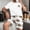 E White, variant on Timoontee Men's Funny Print Sets 2 Piece Loungewear Lightweight Summer Casual Vacation Sets Short Sleeve Crewneck Shirts with Drawstring Shorts White L