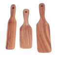 thumbnail image 2 of Espátulas ranuradas para cocinar y mezclar, utensilios de cocina perfectos, juego de 3 espátulas de madera, 2 of 8