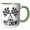 Green/White, variant on 3drose, Five Star Pit Crew Design for Members of the Team, 11oz Two-tone Red Mug
