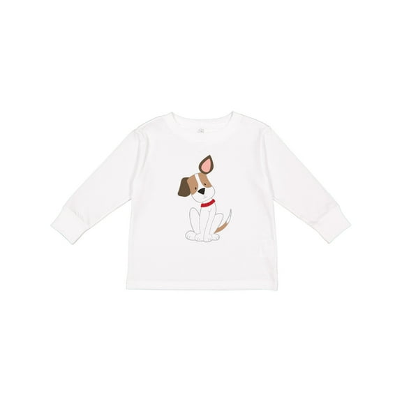 Inktastic Dog with Ear Up Boys or Girls Long Sleeve Toddler T-Shirt