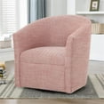 thumbnail image 2 of Comfort Pointe Lynton Henna Brick Red Fabric Swivel Accent Chair, 2 of 7