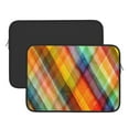 thumbnail image 3 of Bingfone Abstract Watercolors Tartan Laptop Sleeve Case 15 Inch, 360° Protective Computer Carrying Bag, 3 of 9