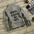 thumbnail image 4 of Abrigo vaquero para hombre, chaqueta vaquera gris estilo hip hop de otoño, ropa de abrigo lavada de corte entallado para hombre, marca de moda, talla grande L al precio más bajo G, 4 of 5