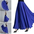 thumbnail image 2 of Elegant Double Layers Ballet Lyricals Dance Skirt for Women Big Swing Performances Long Skirt with Elastic Waist Lining, 2 of 9