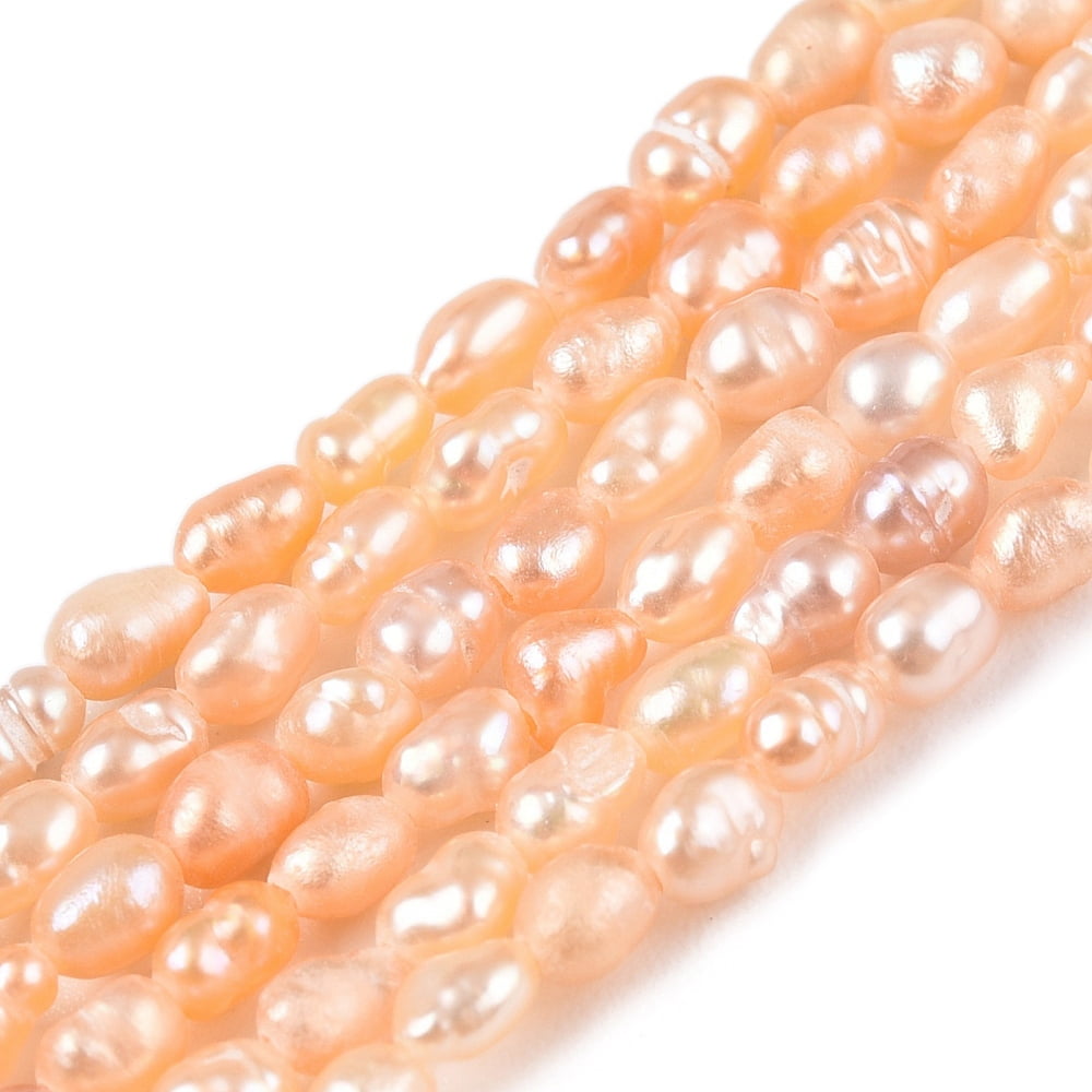 Natural Cultured Freshwater Pearl Beads Strands Rice Mixed color 2.5~4.5x1.5~2.5mm Hole: 0.5mm 79~81pcs/strand 13.78 inch(35cm)