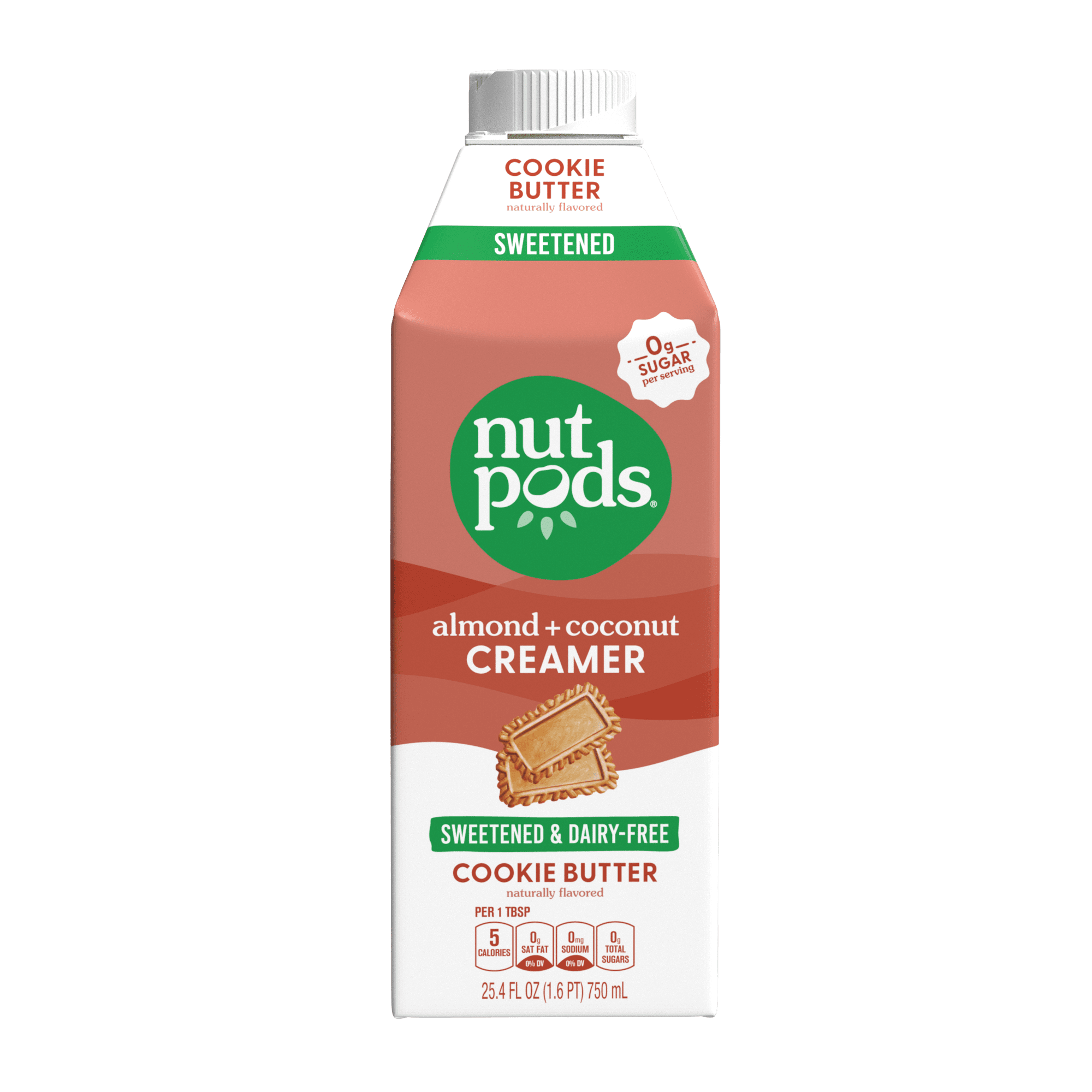 nutpods Sweetened & Dairy Free Cookie Butter Almond + Coconut Creamer
