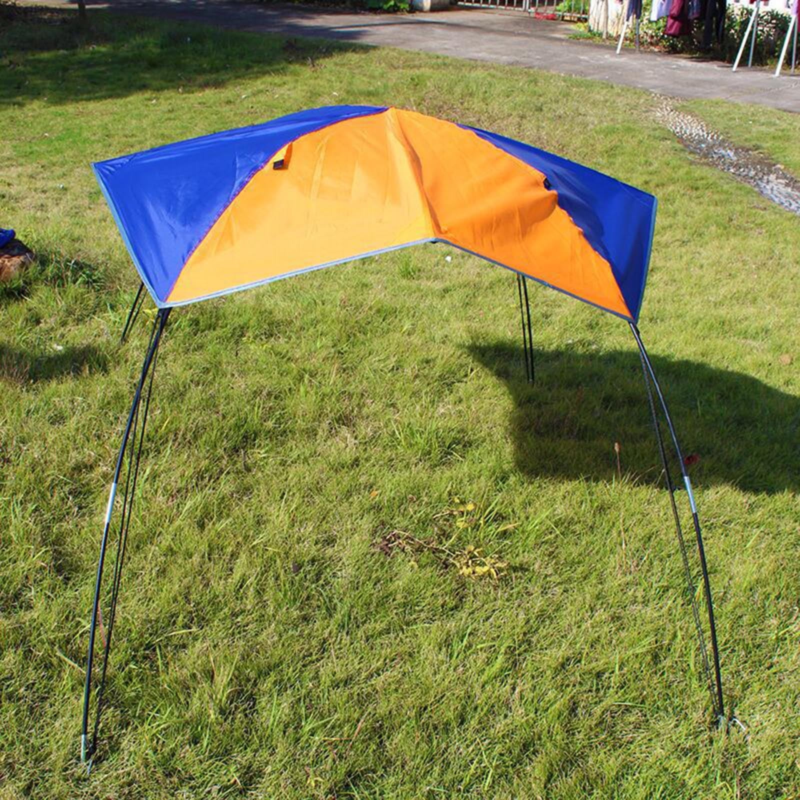 Floleo Inflatable Boat Awning, 2 Person Folding Sun Shade Tent with Poles, Water-Resistant Canopy for Kayak, Camping, Beach, Picnic, Includes Carry Bag & Accessories