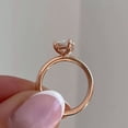 thumbnail image 2 of solitaire jewels 2CT Compass Setting Marquise Moissanite Solitaire Engagement Ring For Women, 18K Rose Gold, 2 of 5