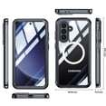 thumbnail image 2 of ShellTech for Samsung Galaxy A56 5G PC+TPU Magnetic Case,Heavy Duty Military Grade Shockproof Rugged Full-Body Bumper Cover with Lens & Screen Protector Dropproof Dustproof Protective,Black, 2 of 8