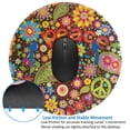 thumbnail image 4 of Disketp Hippie Peace Love Small Mouse Pad 7.9x7.9 Inches,Washable Round Mousepad For Office Laptop Computer,Non-Slip Rubber Base Mouse Pads For Wireless Mouse, 4 of 9