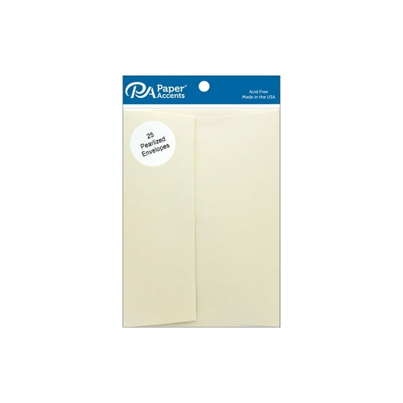 Paper Accents Envelope 5.25"x 7.25" Pearlized Cornsilk 25pc