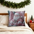 thumbnail image 4 of Christmas Pink Pillow Covers 17.7x17.7 Inches Decorative Pillow Cases Soft Fabric Hidden Zipper Home Holiday Decor Seasonal Decoration, 4 of 5