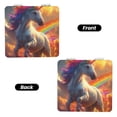 thumbnail image 2 of Easygdp Rainbow Sunset Cloud White Horse Travel Makeup Mirror, 2X Magnifying Mirror 2-Sided Travel Essential Mirror, Magnetic Portable Mirror-Square, 2 of 9