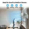 thumbnail image 2 of Comfort Zone 16" Oscillating Wall Mount Fan with Remote Control, Timer, Auto Shut Off, Adjustable Tilt, Quiet, 3 Speed, Ideal for Home, Bedroom, Gym & Office, Airflow 14.07 ft/sec, CZ16WR, 2 of 6