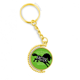 thumbnail image 1 of Caballo negro animal silueta natural Anillo de oro de metal llavero llavero, 1 of 3
