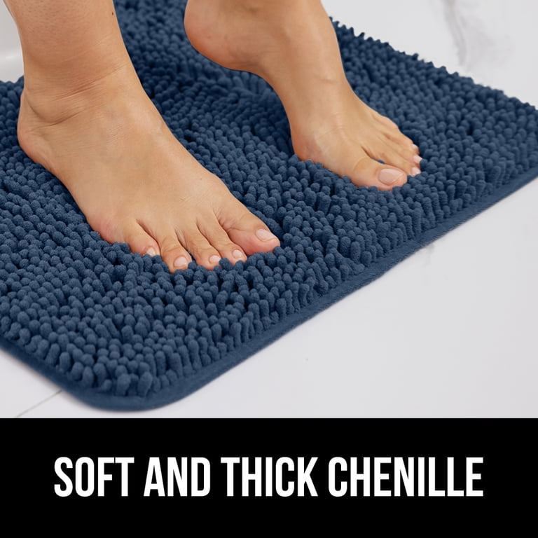 Gorilla Grip Chenille Bath Rug 30x18 Inches, Microfiber Bathroom